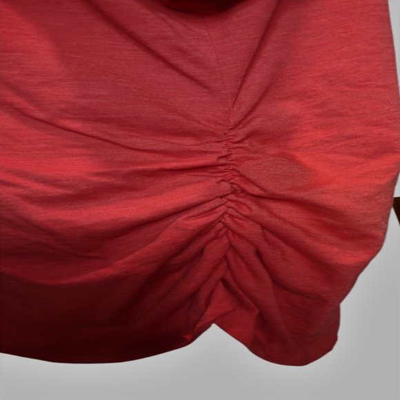 Cute A:glow Maternity ruched T-shirt Top XXL coral pink - Picture 2 of 8